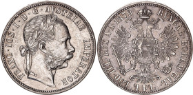 Austria 1 Florin 1879. KM# 2222, N# 4726; Silver 12.34 g.; Franz Joseph I; Vienna Mint.; AUNC
