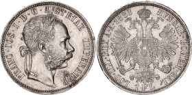 Austria 1 Florin 1888. KM# 2222, N# 4726; Silver 12.34 g.; Franz Joseph I; Vienna Mint.; UNC