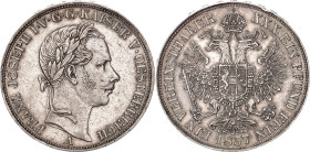 Austria 1 Vereinsthaler 1857. KM# 2244, N# 27536; Silver; Franz Joseph I; XF+