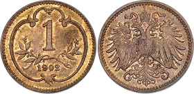 Austria 1 Heller 1902. KM# 2800, N# 6189; Bronze; Franz Joseph I; UNC with luster remains