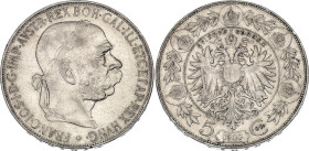Austria 5 Corona 1900. KM# 2807, N# 11558; Silver; Franz Joseph I; Vienna Mint; XF