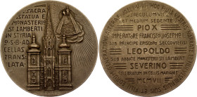 Austria Bronze Medal "Monasteri Lamberti in Styria" 1907. Bronze 40.12 g., 49.6 mm; UNC