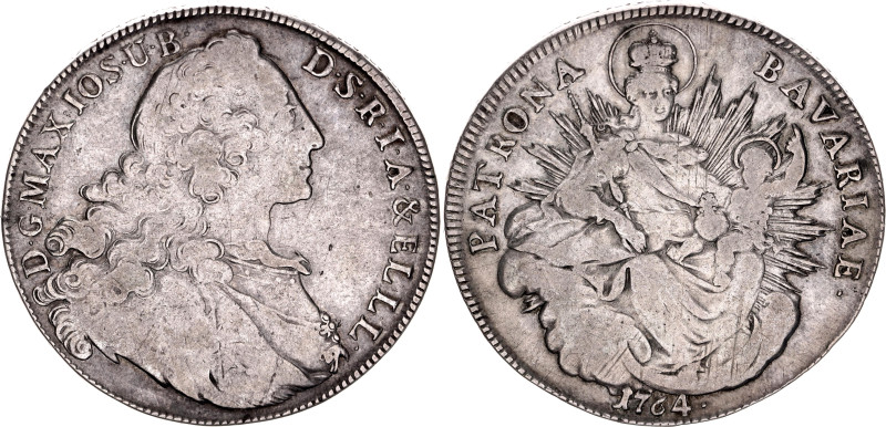 German States Bavaria 1 Taler 1764. KM# 519.1, N# 14906; Silver 27.84 g.; Maximi...