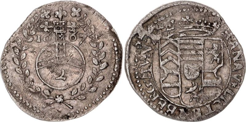 German States Hanau-Lichtenberg 2 Kreuzer 1667. KM# 51, Suchier# 557, N# 86567; ...