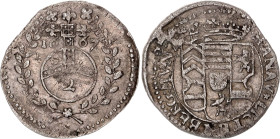 German States Hanau-Lichtenberg 2 Kreuzer 1667. KM# 51, Suchier# 557, N# 86567; Silver 1 g.; Frederick Casimir; VF/XF