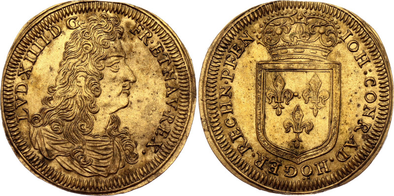 German States Nurnberg Rechenpfennig "Louis XIV" 1705 - 1743 (ND). N# 139529; Br...