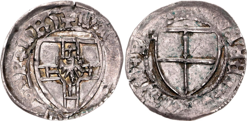 German States Teutonic Order in Ost Prussia 1 Schilling 1410 - 1413 (ND). Neuman...