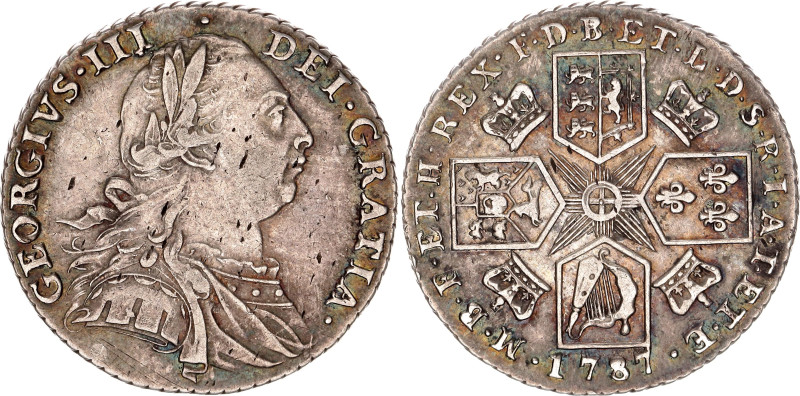 Great Britain 1 Shilling 1787. KM# 607, N# 13154; Silver 6.02 g.; George III; XF...