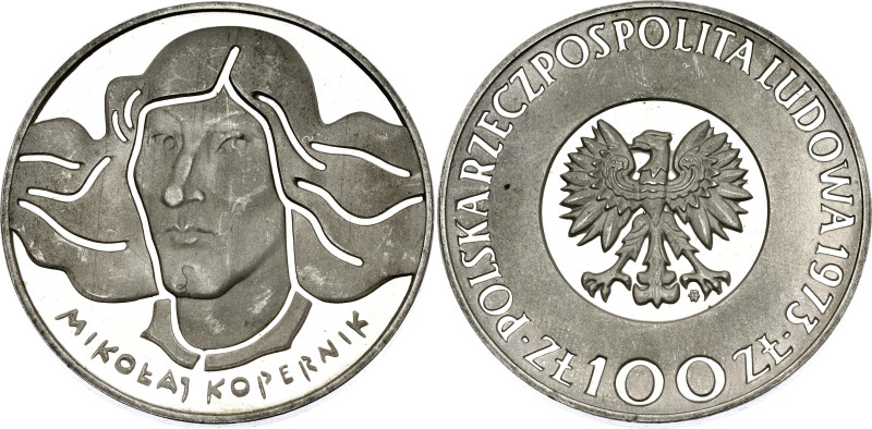 Poland 100 Zlotych 1973 MW. Y# 68, N# 19796; Silver 16.47 g., Proof; 500th Anniv...