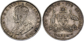 Australia 2 Shillings 1918 M. KM# 27, N# 9267; Silver; George V; XF+