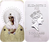 Fiji 2 Dollars 2012. Silver 31.1 g., Proof; Orthodox shrines: God's Bride; In original box with certificate