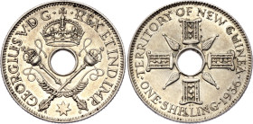 Papua New Guinea 1 Shilling 1938. KM# 8, N# 7601; Silver 5.38 g.; George VI; UNC with mint luster