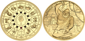 Samoa 20 Cents 2021. Gold plated copper; The Gods of Ancient Greece - Hephaestus; Mintage: 3000 pcs; BUNC