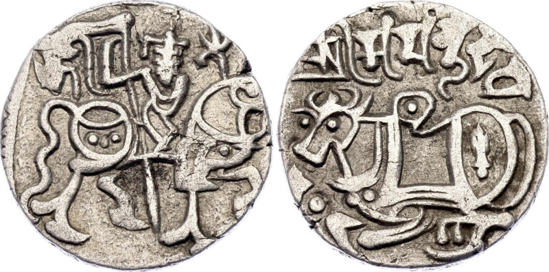 India Kabul Shahi Dynasties AR Jital 850 - 1000 (ND). Tye 14; Silver 3.22 g., 17...