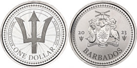 Barbados 1 Dollar 2023. KM# 181, N# 125914; Silver 31.1 g.; Trident; Mintage 50000 pcs.; UNC