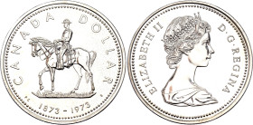 Canada 1 Dollar 1973. KM# 83, N# 19493; Silver 23.32 g.; Elizabeth II; 100th Anniversary of the Royal Canadian Mounted Police; UNC with hairlines