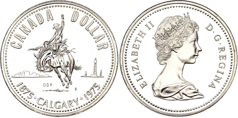 Canada 1 Dollar 1975. KM# 97, N# 11564; Silver 23.32 g., Proof; Elizabeth II; 10...