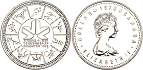 Canada 1 Dollar 1978. KM# 121, N# 19352; Silver 23.32 g., Proof; Elizabeth II; 1978 Commonwealth Games, Edmonton; UNC with mint luster