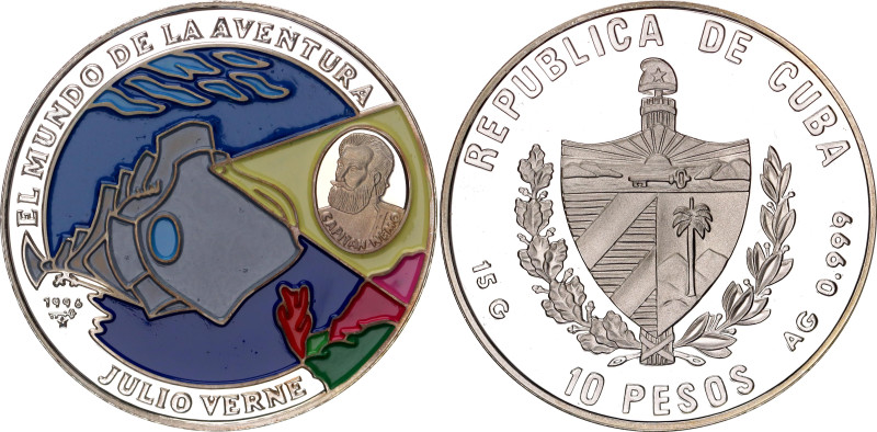 Cuba 10 Pesos 1996. KM# 585, N# 103137; Silver 15 g., Proof; The World of Advent...