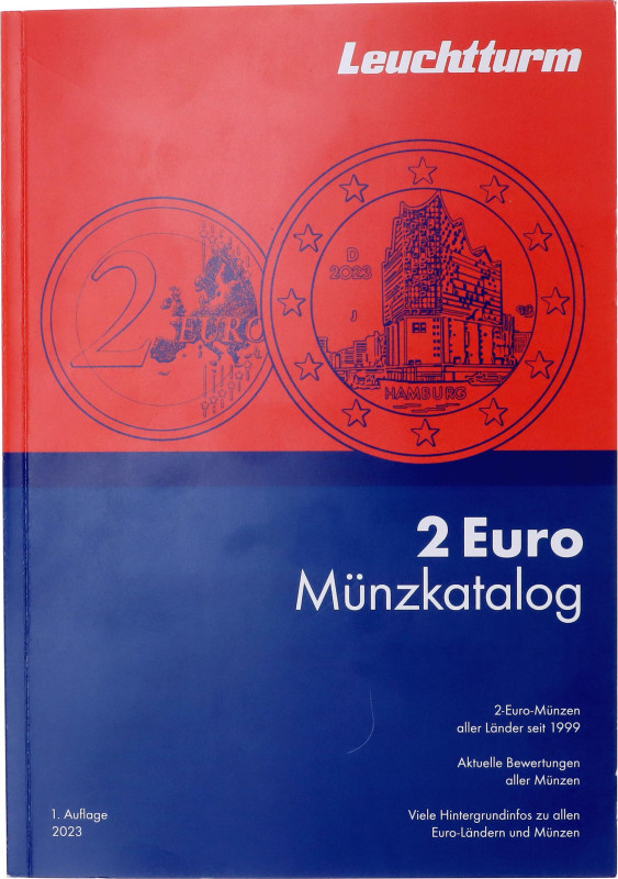 Europe "Leuchtturm 2 Euro Coin Catalogue" 2023 1st Issue. By Leuchtturm Gruppe G...