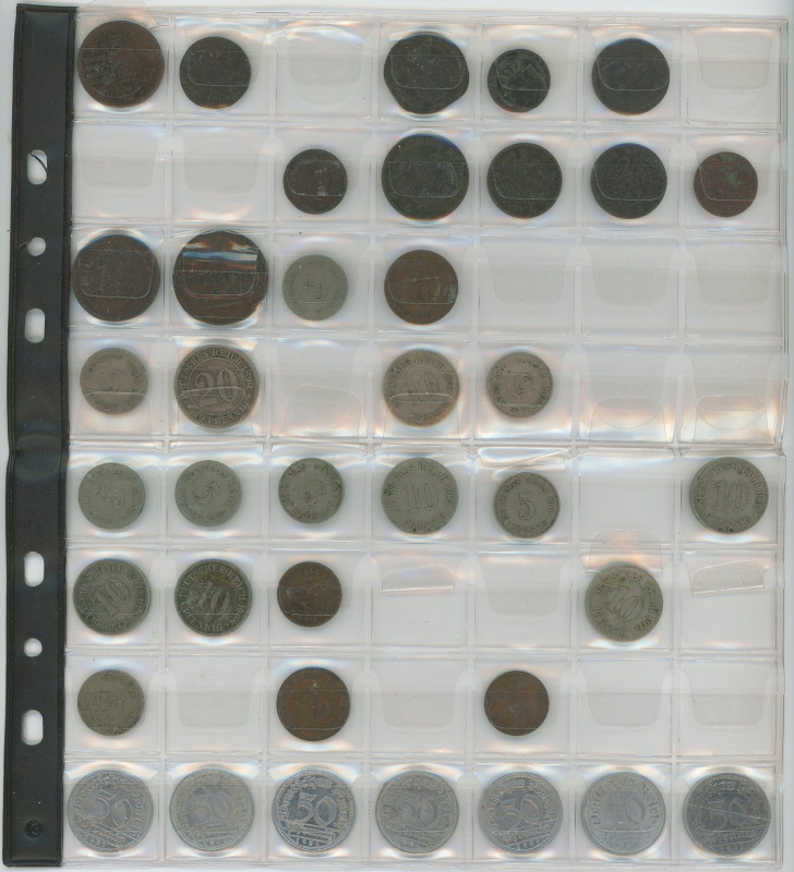 Germany Lot of 38 Coins 18th - 20th Century. Various Rulers, Dates & Denominatio...