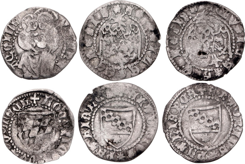 Italian States Aquileia Lot of 3 Coins 1402 - 1420 (ND). Silver Total 1.63 g.; A...
