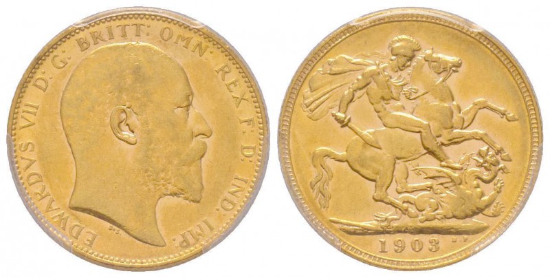 Edward VII 1901-1910
Sovereign, Perth, 1903 P, AU 7.98 g. 917‰
Ref: Fr. 34, KM#1...