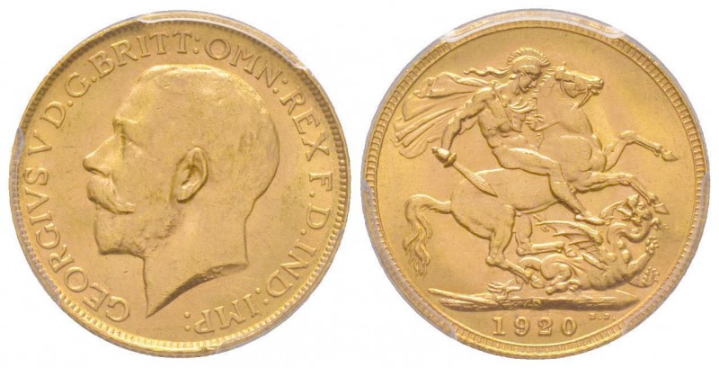Australia, George V 1910-1936
Sovereign, Perth, 1920 P, AU 7.98 g. 917‰ 
Ref : F...