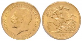 Australia, George V 1910-1936
Sovereign, Perth, 1930 P, AU 7.98 g. 917‰ 
Ref : Fr. 40, KM#29, Spink 4002 
Conservation : PCGS MS64
