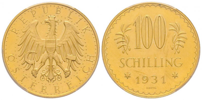 Austria, République 1918-
100 Schilling, 1931, AU 23.52 g. 
Ref : Fr. 520, KM#28...