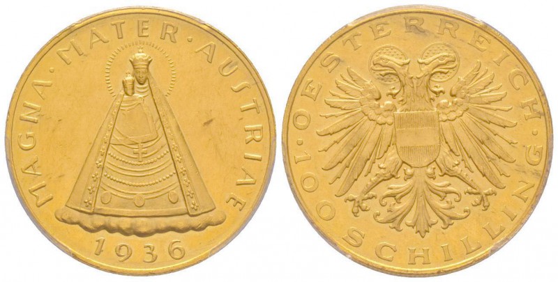 Austria, République 1918-
100 Schilling, 1936, AU 23.52 g. 
Ref : Fr. 522, KM#28...