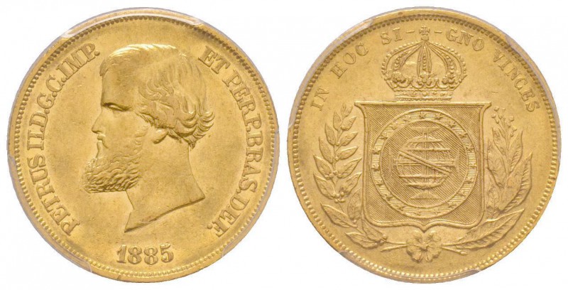 Brazil 
Pedro II, 10.000 Reis, 1885, AU 8.94
Ref: Fr.122, KM#467
Conservation: P...