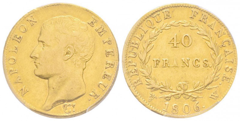 Premier Empire 1804-1814
40 Francs, Lille, 1806 W, AU 12.9 g. 
Ref : G.1082, Fr....