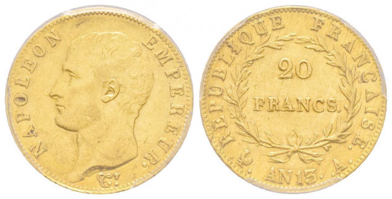 Premier Empire 1804-1814 
20 Francs, Paris, AN13 A, AU 6.45 g.
Ref : G.1022, Fr....