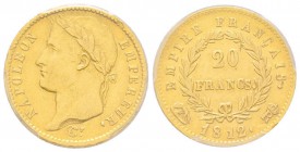 Département du Tibre (ou de Rome) 1808-1814
20 Francs, Rome, 1812 R, AU 6.42 g.
Ref : G.1025, Pag. 92 
Conservation : PCGS AU53