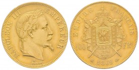 Second Empire 1852-1870
100 Francs, Strasbourg, 1869 BB, AU 32.25 g. 
Ref : G.1136, Fr. 581 Conservation : PCGS MS63