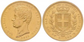 Carlo Alberto 1831-1849
100 lire, Torino, 1835, AU 32.15 g.
Ref : MIR.1043g, Mont.7, Pa g.141, Fr.1138, C#117.2
Conservation : PCGS AU58