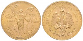 Mexico, 50 Pesos, 1943, AU 41.66 g. 900‰
Ref : KM#481, Fr.172
Conservation : PCGS MS65+
