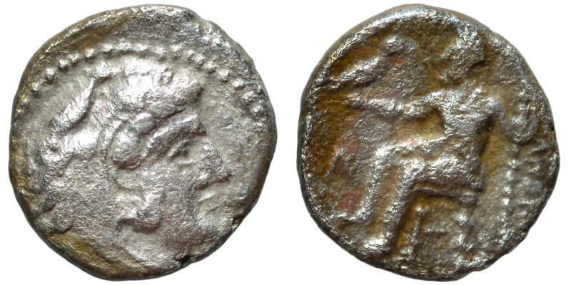 KINGS of MACEDON. Alexander III the Great, 336-323 BC. Obol (silver, 0.58 g, 9 m...