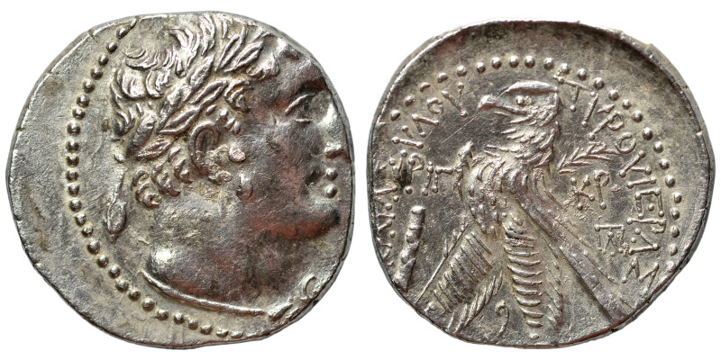 PHOENICIA. Tyre. 126/5 BC-AD 65/6. Shekel (silver, 13.63 g, 27 mm), Year PIΓ = Y...