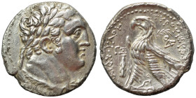 PHOENICIA. Tyre. 126/5 BC-AD 65/6. Shekel (silver, 13.56 g, 28 mm), Year ΓΞ = Year 63, 64/63 BC. Laureate head of Melkart right, [lion skin around nec...
