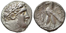 PHOENICIA. Tyre. 126/5 BC-AD 65/6. Shekel (silver, 13.65 g, 27 mm), Year AN = Year 51, 76/75 BC. Laureate head of Melkart right, [lion skin around nec...