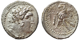 PHOENICIA. Tyre. 126/5 BC-AD 65/6. Shekel (silver, 13.72 g, 29 mm), Year ZΞ = Year 67, 60/59 BC. Laureate head of Melkart right, [lion skin around nec...