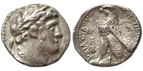PHOENICIA. Tyre. 1st cent. BC. Half Shekel (silver, 7.01 g, 22 mm), Year AM = Year 41, 86/85 BC. Laureate bust of Melkart right. Rev. ΤΥPΟΥ ΙΕΡΑΣ ΚΑΙ ...