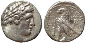 PHOENICIA. Tyre. 1st cent. BC. Half Shekel (silver, 7.01 g, 20 mm), Year LM = Year 40, 87/86 BC. Laureate bust of Melkart right. Rev. ΤΥPΟΥ ΙΕΡΑΣ ΚΑΙ ...