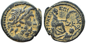 SYRIA, Seleucis and Pieria. Antioch. Pseudo-autonomous issue, time of Augustus, 27 BC-14 AD. Ae (bronze, 6.20 g, 19 mm), P. Quinctilius Varus, governo...
