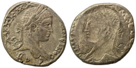 SYRIA, Seleucis and Pieria. Antioch. Elagabalus, 218-222. Brockage Tetradrachm (billon, 13.01 g, 26 mm). Laureate bust to right. Rev. Incuse of obvers...