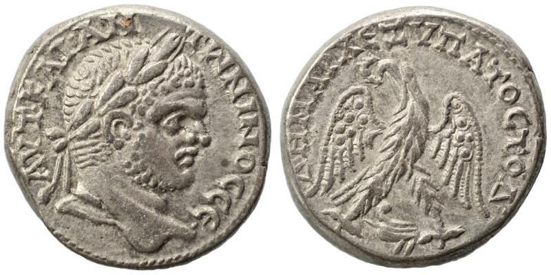 PHOENICIA. Berytus. Caracalla, 197-217. Tetradrachm (billon, 15.10 g, 25 mm). AY...