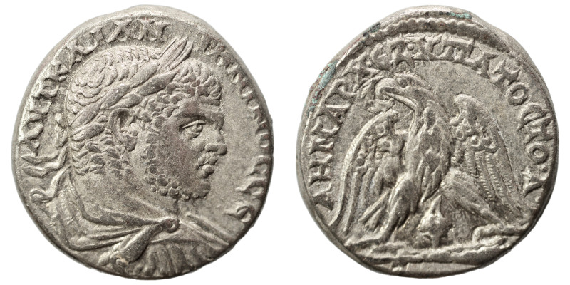 PHOENICIA. Tyre. Caracalla, 198-217. Tetradrachm (billon, 12.30 g, 25 mm). ΑΥΤ Κ...