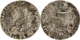 Filipsdaalder. Brabant. Antwerpen. Filips II. 1572. Zeer Fraai +. Gesnoeid. 25,74 g.